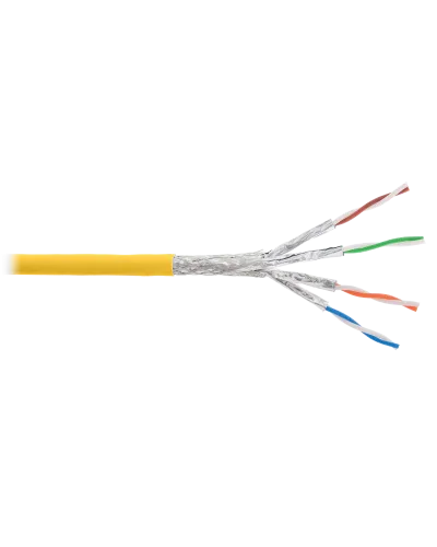 S/FTP, 4pair, Cat7a, Solid, In, LSZH (NKL 4375C-YL). Кабель «витая пара» (LAN) для структурированных систем связи. NIKOLAN в Санкт-Петербурге