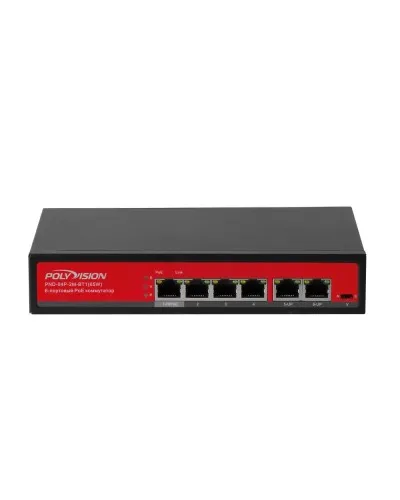 PND-04P-2M-BT1 (65W). Коммутатор неуправляемый 6-портовый с функцией PoE. Polyvision в Санкт-Петербурге