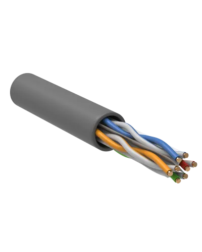 U/UTP, CAT 6, ZH нг(А)-HF, 4PR, 23AWG, INDOOR, SOLID, серый, 305 м, REXANT (01-0067). Кабель «витая пара» (LAN) для структурированных систем связи. Rexant в Санкт-Петербурге