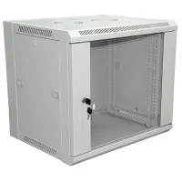 Шкаф телекоммуникационный 19 настенный 9U 600×600×500 мм (ШxГxВ) - передняя дверь стекло, боковые стенки съемные (разобранный) RAL 7035 (04-2221). Шкаф телекоммуникационный 19 настенный 9U. Rexant