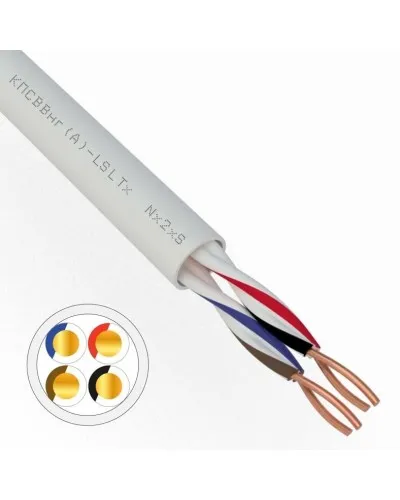 КПСВВнг(А)-LSLTx 2х2х0,75 REXANT (01-4876). Кабель для систем передачи данных пониженной пожароопасности c низким дымо- и газовыделением, с низкой токсичностью продуктов горения. Rexant в Санкт-Петербурге