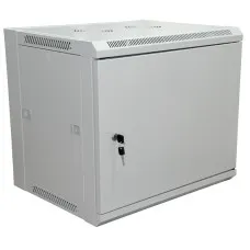 Шкаф телекоммуникационный 19 настенный 6U 600×450×370 мм (ШxГxВ) - передняя дверь металл, боковые стенки съемные (разобранный), RAL 7035 (04-2210). Шкаф телекоммуникационный 19 настенный 6U. Rexant