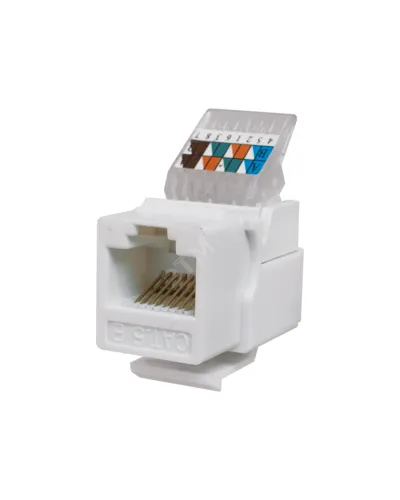 Модуль-вставка Keystone Кат5е, без.инстр.зад, белый UTP (10-0312): Вставка Keystone Jack RJ-45 в Санкт-Петербурге