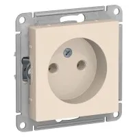 AtlasDesign розетка 1-местная без заземления без шторок, скрытой установки, механизм, бежевый (ATN000241). Розетка. Systeme Electric