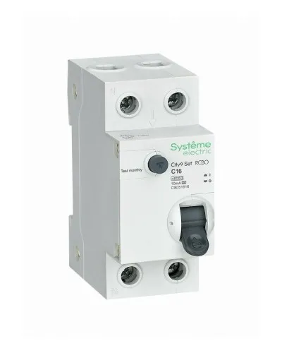 City9 Set 1P+N С 16А 4.5kA 10мА A 230В (C9D51616). Автоматический выключатель дифференциального тока. Systeme Electric в Санкт-Петербурге
