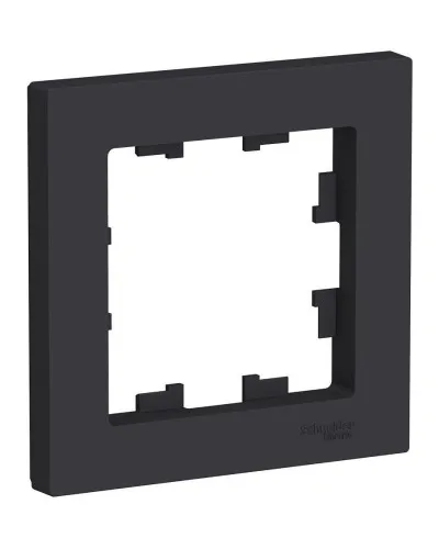 AtlasDesign рамка 1-постовая универсальная, карбон (ATN001001). Рамка универсальная. Systeme Electric в Санкт-Петербурге