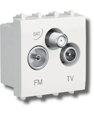Розетка TV-FM-SAT Avanti 1 модуль черный квадрат (4402532): Розетка TV-FM-SAT в Санкт-Петербурге