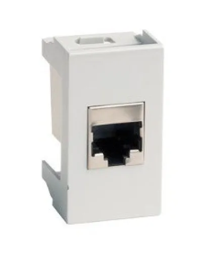 Розетка RJ-45 Viva 1 модуль серая (45138): Розетка компьютерная с одним разъёмом в Санкт-Петербурге