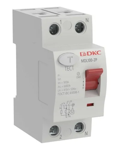 YON MAX MDL100 ВДТ, 2P, 30mA, 63A, АС (MDL100-2P2-63-AC). Автоматический выключатель дифференциальный (УЗО). ДКС в Санкт-Петербурге