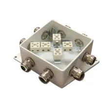 КМ-О (10к*6,0)-IP66-120х120, восемь вводов: Коробка монтажная огнестойкая