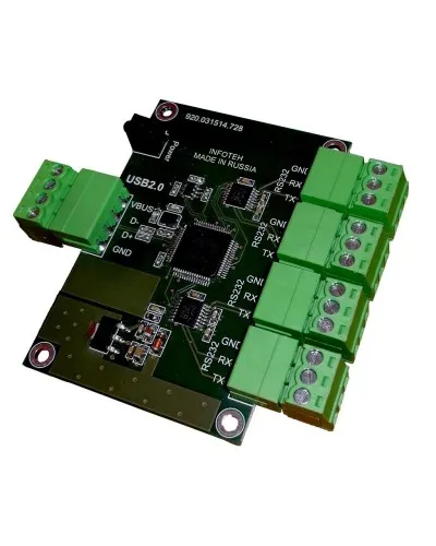 AVT-USB/4RS232. Промышленный преобразователь USB в RS-232. Инфотех в Санкт-Петербурге