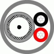 КВК-П-3ф 2х0,5 (черный) (Паритет). Кабель комбинированный для систем видеонаблюдения. Паритет