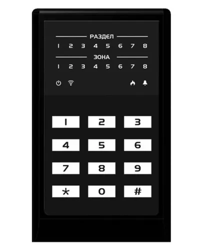 МИРАЖ-КД-04 (black). Кнопочная кодовая панель. Стелс НПП в Санкт-Петербурге